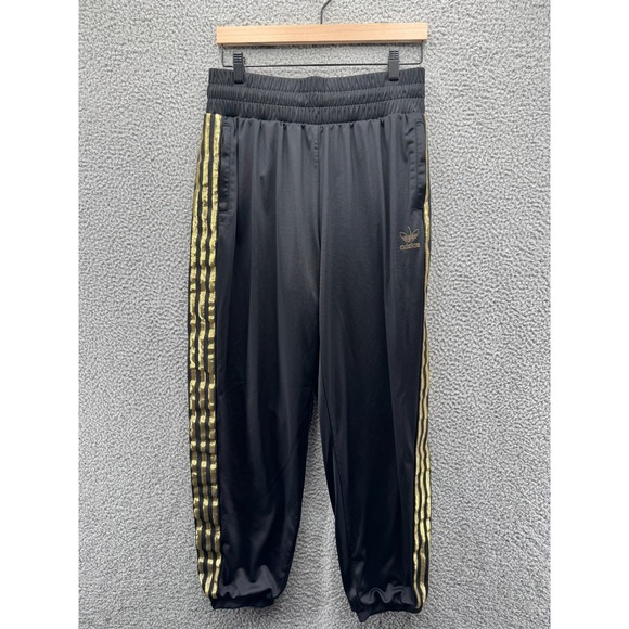 Adidas 50th Anniversary Track Pants Womens Large Black Gold